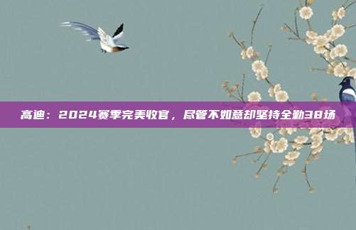 高迪：2024赛季完美收官，尽管不如意却坚持全勤38场