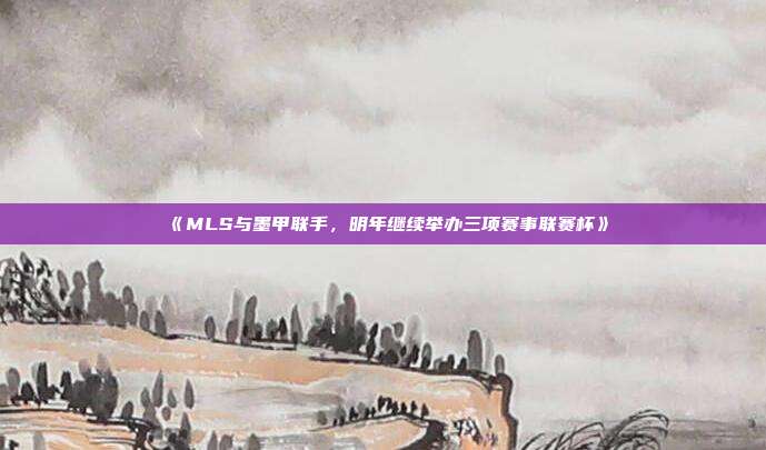 《MLS与墨甲联手，明年继续举办三项赛事联赛杯》