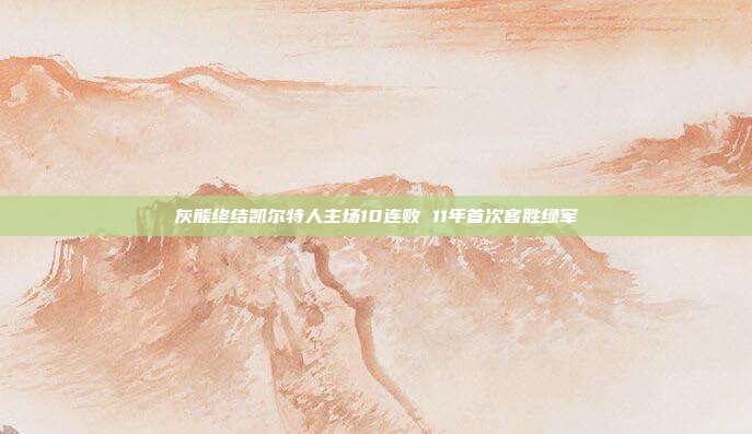 灰熊终结凯尔特人主场10连败 11年首次客胜绿军