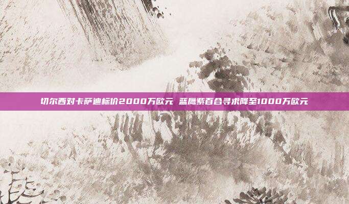 切尔西对卡萨迪标价2000万欧元 蓝鹰紫百合寻求降至1000万欧元