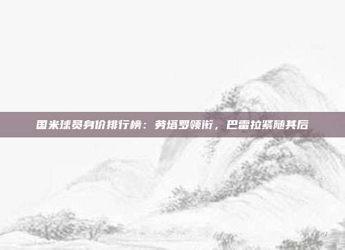 国米球员身价排行榜：劳塔罗领衔，巴雷拉紧随其后