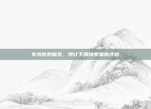 布克伤势复发，预计下周接受重新评估