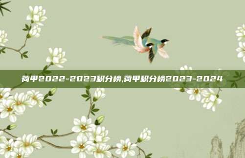 荷甲2022-2023积分榜,荷甲积分榜2023-2024