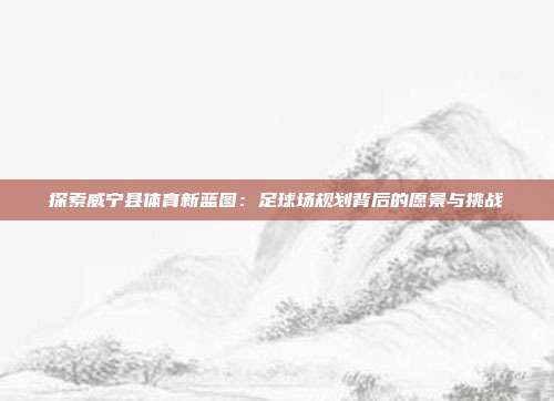 探索威宁县体育新蓝图：足球场规划背后的愿景与挑战