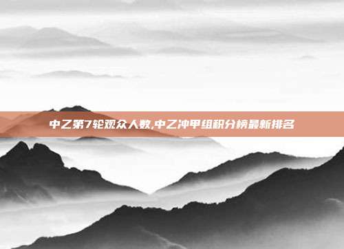 中乙第7轮观众人数,中乙冲甲组积分榜最新排名