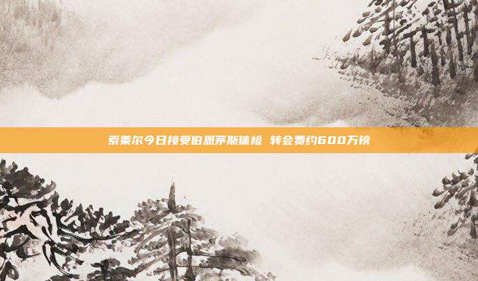 索莱尔今日接受伯恩茅斯体检 转会费约600万镑